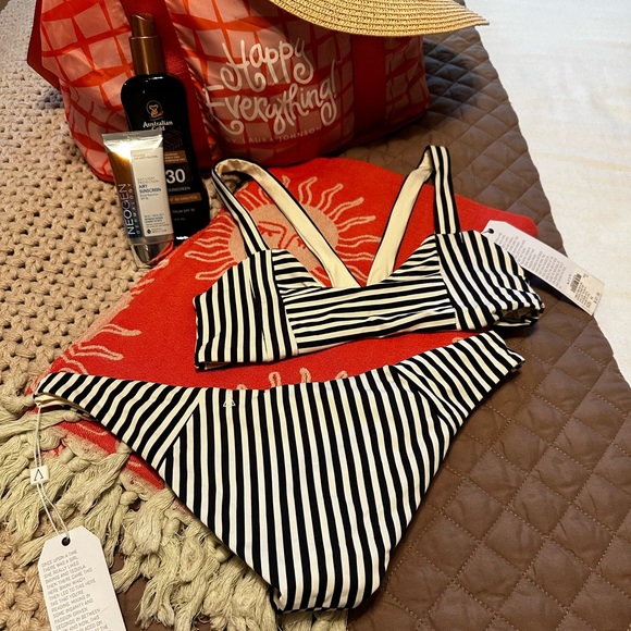 NWT Boys + Arrows Bikini Stripe Set M - Picture 7 of 13